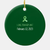 Levenslang Lung Transplant Custom Round Keramisch Ornament (Achterkant)