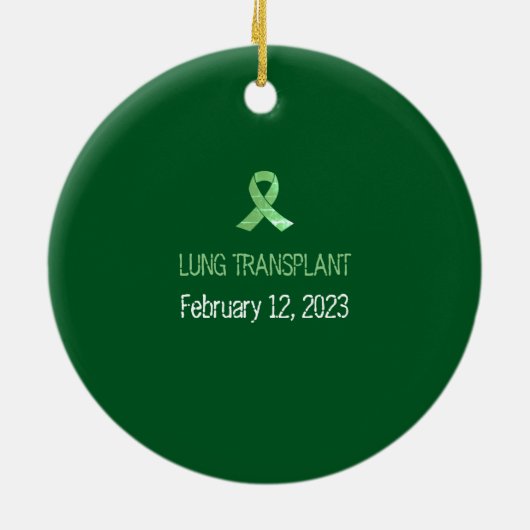 Levenslang Lung Transplant Custom Round Keramisch Ornament (Achterkant)