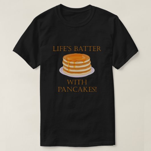 Levenslang met pannenkoek t-shirt (Design voorkant)
