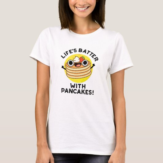 Levenslang met pannenkoeken t-shirt (Voorkant)