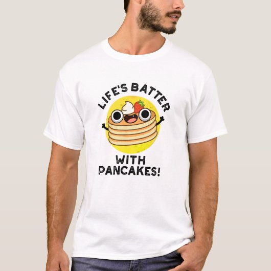 Levenslang met pannenkoeken t-shirt (Voorkant)