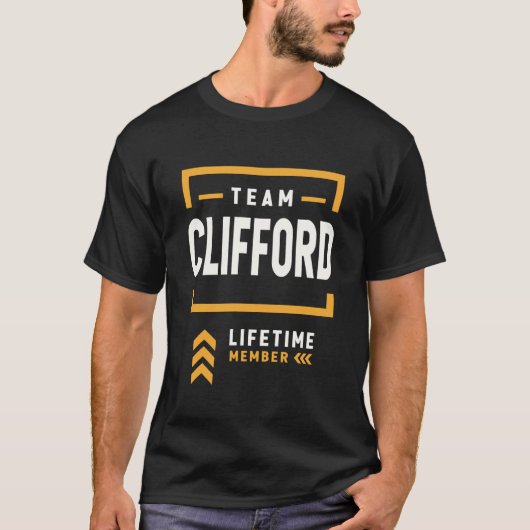 Levenslang Team Clifford-lid T-shirt (Voorkant)