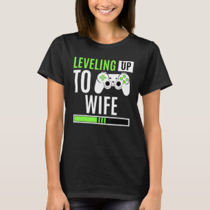 Levenslang tot Verloving Bride Announ voor games T-shirt