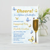 Levenslang van Butterflies verlovingsfeest Kaart (Staand voorkant)