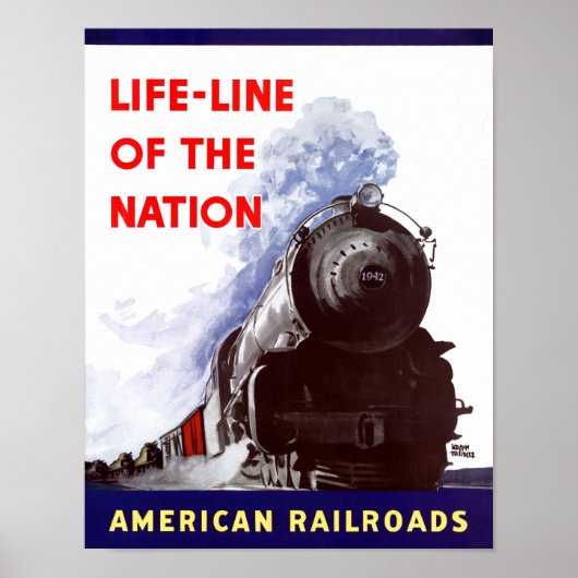 Levenslang van het Poster Nation American Railways (Voorkant)