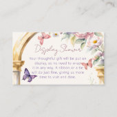 Levenslang van Vlinders bloemendisplay douche Informatiekaartje (Voorkant)