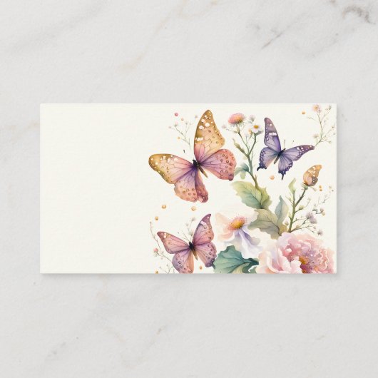 Levenslang van Vlinders bloemenlucht cadeau regist Informatiekaartje (Achterkant)