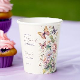 Levenslang van Vlinders bloemenvlees vrijgezellenf Papieren Bekers