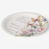 Levenslang van Vlinders bloemenvlees vrijgezellenf Papieren Bordje (Gekanteld)