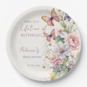 Levenslang van Vlinders bloemenvlees vrijgezellenf Papieren Bordje (Voorkant)