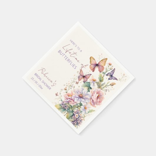 Levenslang van Vlinders bloemenvlees vrijgezellenf Servet (Hoek)