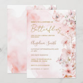 Levenslang van Vlinders Bruids Douche Uitnodiging (Voorkant / Achterkant)