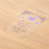 Levenslang van Vlinders Bruids Douche Uitnodiging (Laagn)