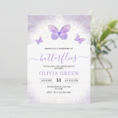 Levenslang van Vlinders Bruids Douche Uitnodiging (Staand voorkant)