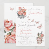 Levenslang van Vlinders Thee Vrijgezellenfeest Bru Kaart (Voorkant / Achterkant)