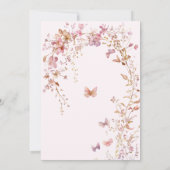 Levenslang van Vlinders Wildbloemen Vrijgezellenfe Kaart (Achterkant)