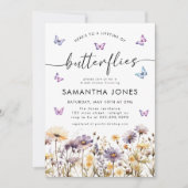 Levenslang van Vlinders Wildbloemen Vrijgezellenfe Kaart (Voorkant)