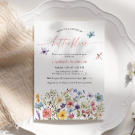 Levenslang van Vlinders Wildbloemen Vrijgezellenfe Kaart