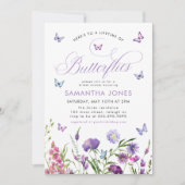 Levenslang van Vlinders Wildbloemen Vrijgezellenfe Kaart (Voorkant)