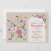 Levenslang van Vlinders Wildflower Vrijgezellenfee Kaart (Voorkant)