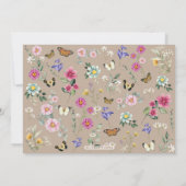 Levenslang van Vlinders Wildflower Vrijgezellenfee Kaart (Achterkant)