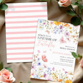 Levenslang van Vlinders Wildflower Vrijgezellenfee Kaart