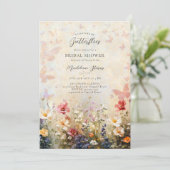 Levenslang vlinder perzik wilde bloem Vrijgezellen Kaart (Staand voorkant)