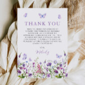 Levenslang Vlinders Bruiloft met Wilde Bloemen Bedankkaart