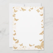 Levenslang Vlinders Goud Romantisch Vrijgezellenfe Kaart (Achterkant)