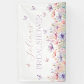 Levenslang Vlinders Wilde Bloemen Bruidsdiner Spandoek (Verticaal)