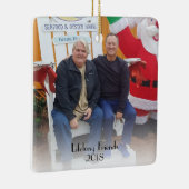 Levenslang Vrienden 2 foto 2 jaar tweeledig kerstf Keramisch Ornament (Rechts)