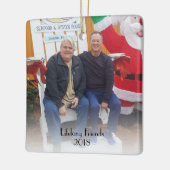 Levenslang Vrienden 2 foto 2 jaar tweeledig kerstf Keramisch Ornament (Links)