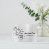 *~* LEVENSLANG Zilver LOGO FOTO QR Visitekaartje (Staand voorkant)