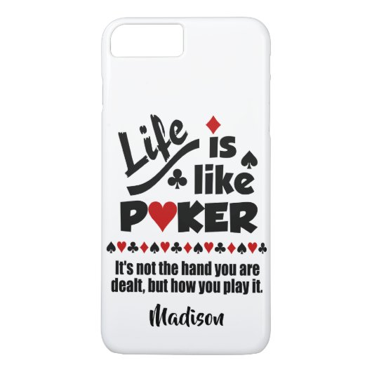 Levenslang zoals Poker aangepaste telefoonnummers Case-Mate iPhone Case (Achterkant)