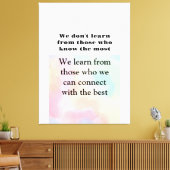 Levenslange citaten We leren van de verbinding die Canvas Afdruk (Insitu (Woonkamer))