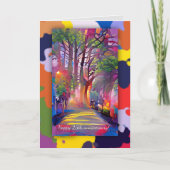 Levenslange jubileum met aangepaste tekst kaart (Voorkant)