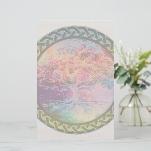 Levenslange overloopstructuur briefpapier (Staand voorkant)