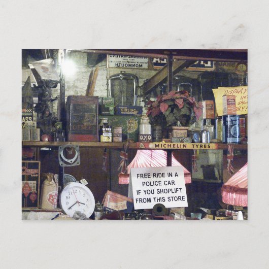 Levenslange vliegmarkt briefkaart (Voorkant)