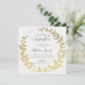 Levenslange vlinders krans modern Vrijgezellenfees Kaart (Staand voorkant)