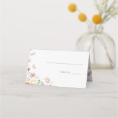 Levenslange Vlinders Roze Bloemige Bruidsdouche Plaatskaartje (Voorkant)