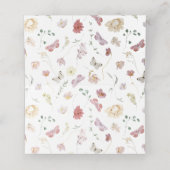 Levenslange Vlinders Roze Bloemige Bruidsdouche Plaatskaartje (Binnenkant ongevouwen)