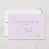 Levenslange Vlinders Sering Zilver Bruidsfeest Bedankkaart (Achterkant)