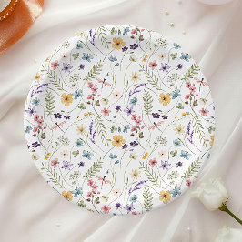 Levenslange Vlinders Wilde Bloemen Bruidsfeest Papieren Bordje