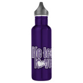 Levensleer leert liefde onthult paarse rode drinke waterfles (Links)