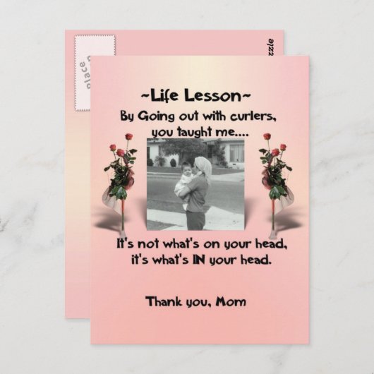 Levenslessen #1 briefkaart (Voorkant / Achterkant)