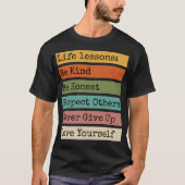Levenslessen Motivatie T-shirt (Voorkant)