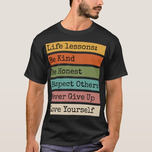 Levenslessen Motivatie T-shirt (Voorkant)
