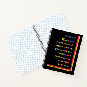 Levenslessen: schilder jezelf in een hoeknotebook notitieboek