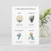 Levenslessen van Natuur Grote platte Kaart (Staand voorkant)