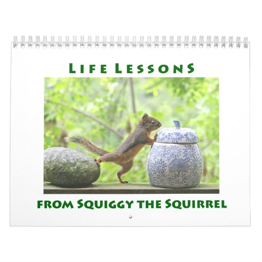 Levenslessen van Squiggy the Squirrel Calendar Kalender (Hoes)